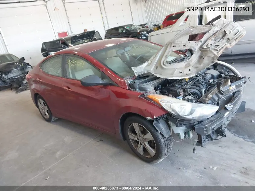 2013 Hyundai Elantra Gls VIN: 5NPDH4AE3DH336293 Lot: 40255873