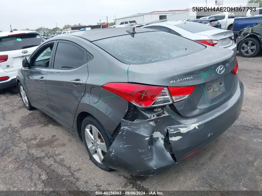 2013 Hyundai Elantra Gls VIN: 5NPDH4AE2DH367793 Lot: 40256083