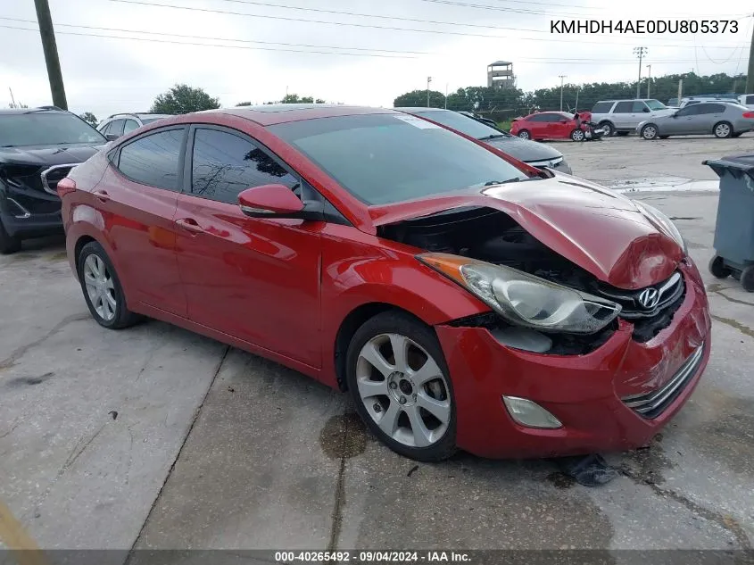 2013 Hyundai Elantra Limited VIN: KMHDH4AE0DU805373 Lot: 40265492