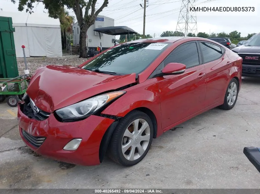 2013 Hyundai Elantra Limited VIN: KMHDH4AE0DU805373 Lot: 40265492