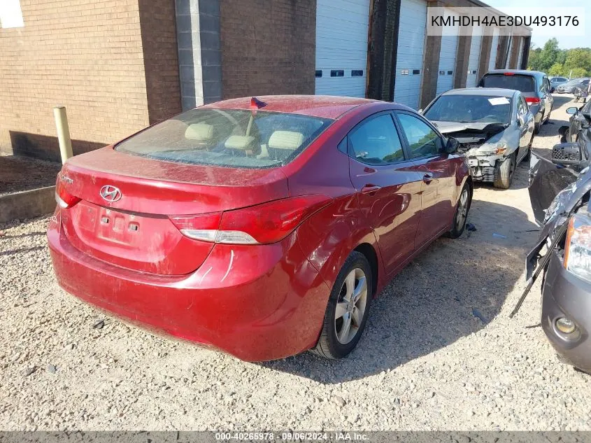 2013 Hyundai Elantra Gls/Limited VIN: KMHDH4AE3DU493176 Lot: 40265978