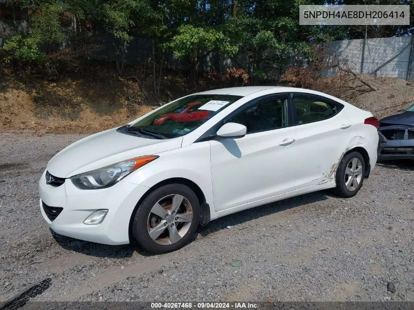 5NPDH4AE8DH206414 2013 Hyundai Elantra Gls