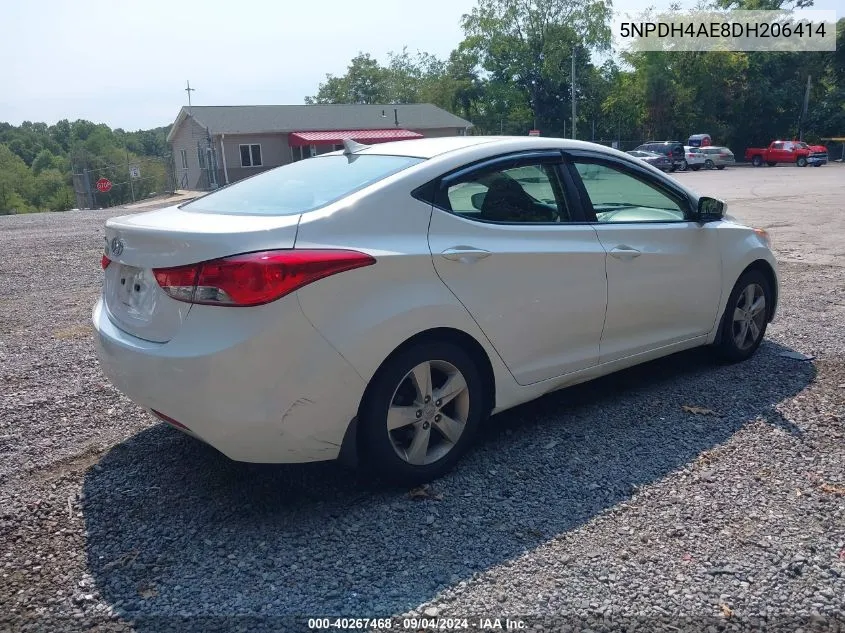 5NPDH4AE8DH206414 2013 Hyundai Elantra Gls