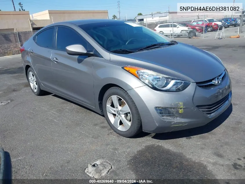 2013 Hyundai Elantra Gls VIN: 5NPDH4AE6DH381082 Lot: 40269640