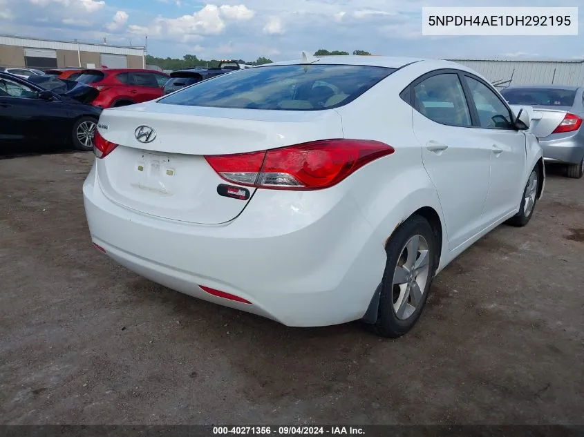 5NPDH4AE1DH292195 2013 Hyundai Elantra Gls