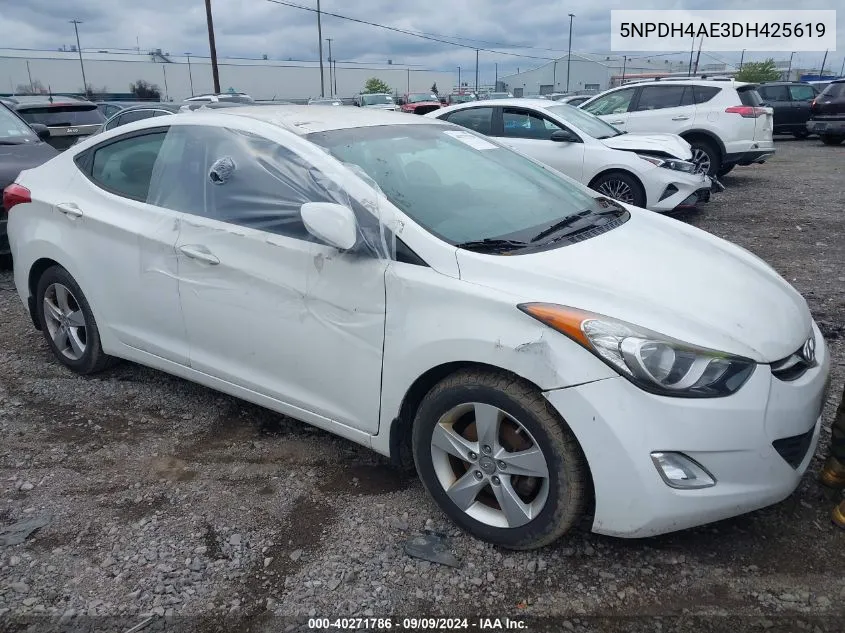 2013 Hyundai Elantra Gls VIN: 5NPDH4AE3DH425619 Lot: 40271786