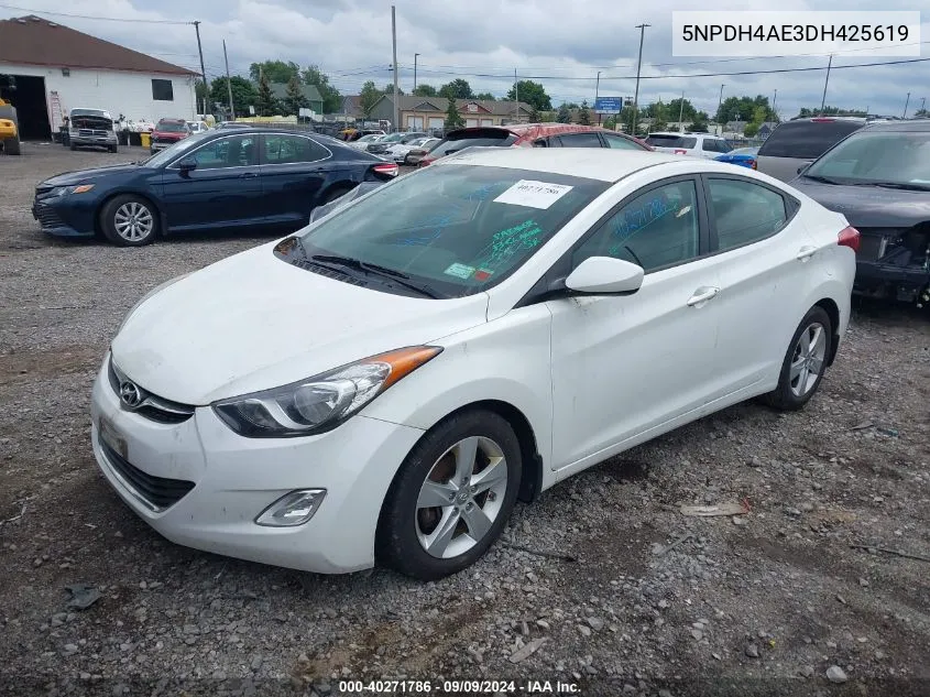 2013 Hyundai Elantra Gls VIN: 5NPDH4AE3DH425619 Lot: 40271786