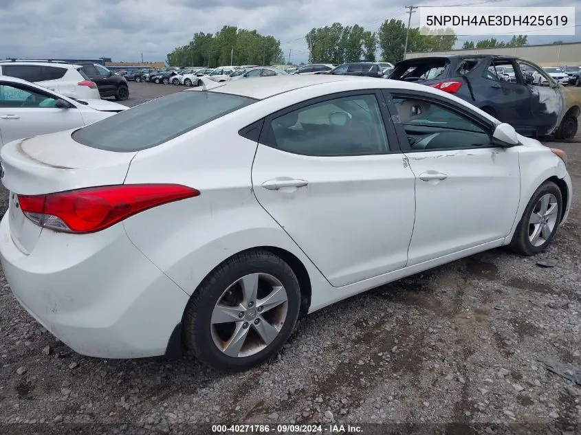 2013 Hyundai Elantra Gls VIN: 5NPDH4AE3DH425619 Lot: 40271786