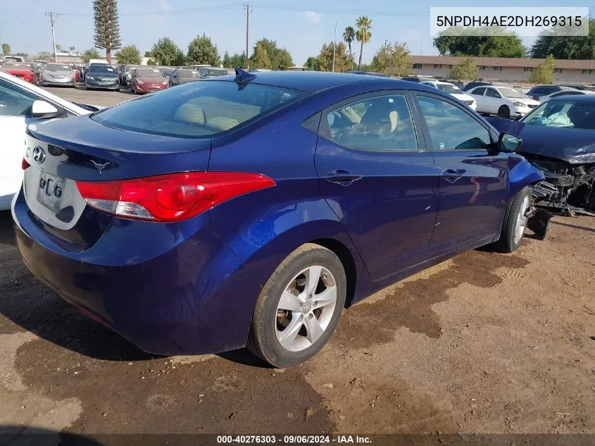 2013 Hyundai Elantra Gls VIN: 5NPDH4AE2DH269315 Lot: 40276303