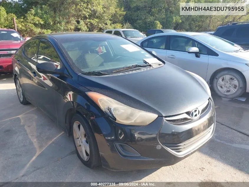 2013 Hyundai Elantra Gls VIN: KMHDH4AE3DU795955 Lot: 40277335