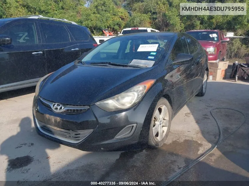 2013 Hyundai Elantra Gls VIN: KMHDH4AE3DU795955 Lot: 40277335