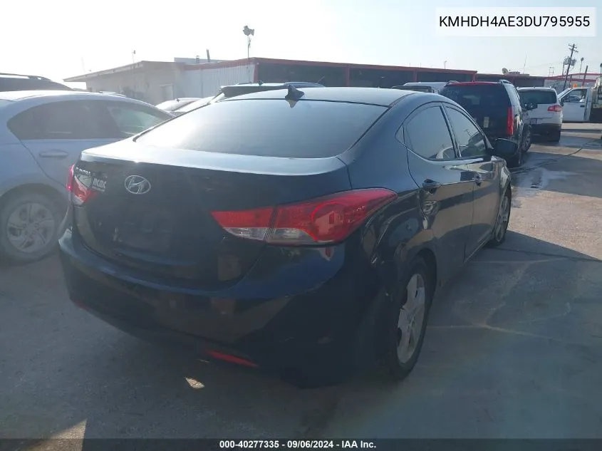 2013 Hyundai Elantra Gls VIN: KMHDH4AE3DU795955 Lot: 40277335