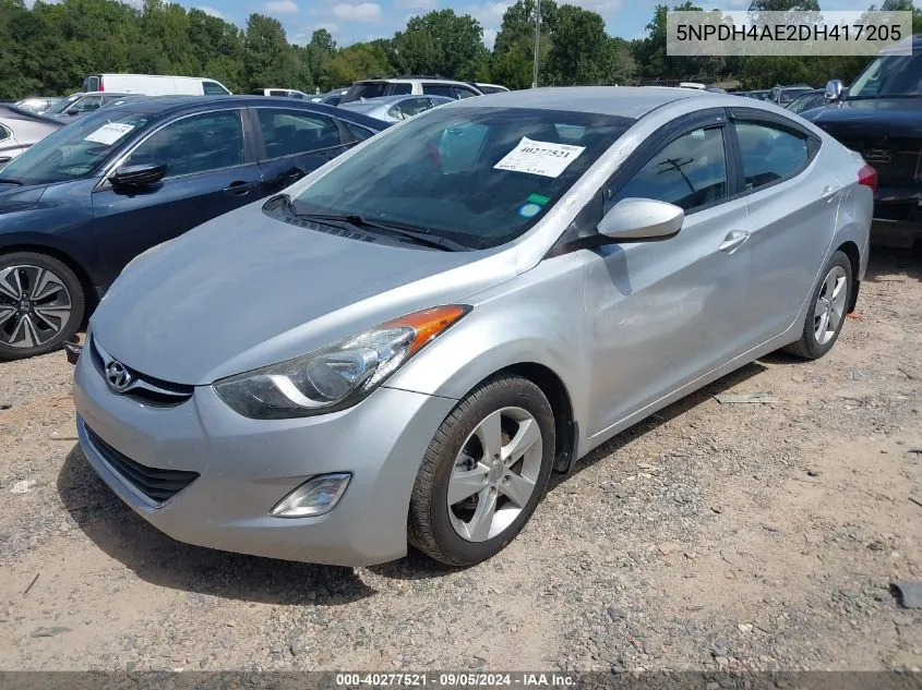 5NPDH4AE2DH417205 2013 Hyundai Elantra Gls