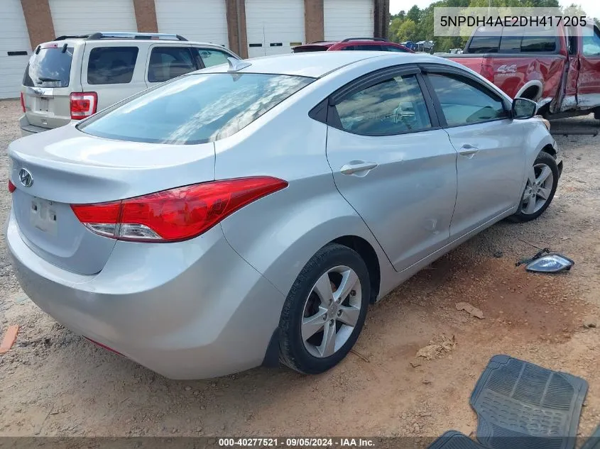 5NPDH4AE2DH417205 2013 Hyundai Elantra Gls