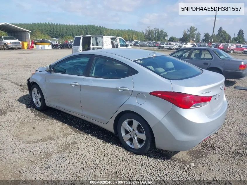 2013 Hyundai Elantra Gls VIN: 5NPDH4AE5DH381557 Lot: 40282403