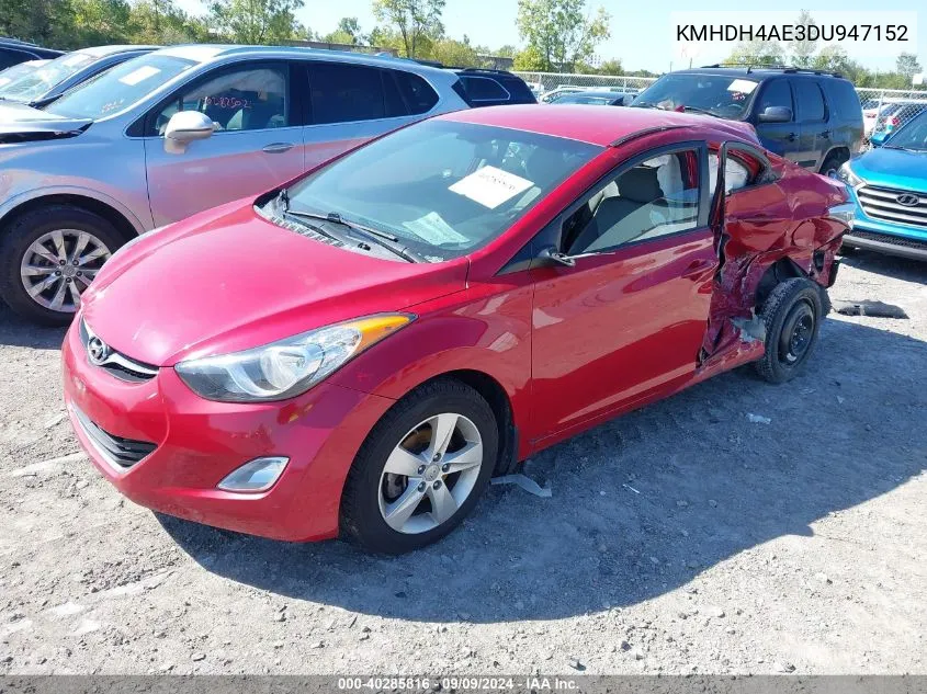 KMHDH4AE3DU947152 2013 Hyundai Elantra Gls