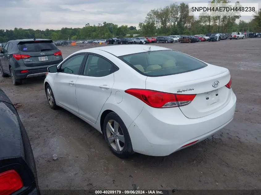 2013 Hyundai Elantra Gls VIN: 5NPDH4AE7DH448238 Lot: 40289179