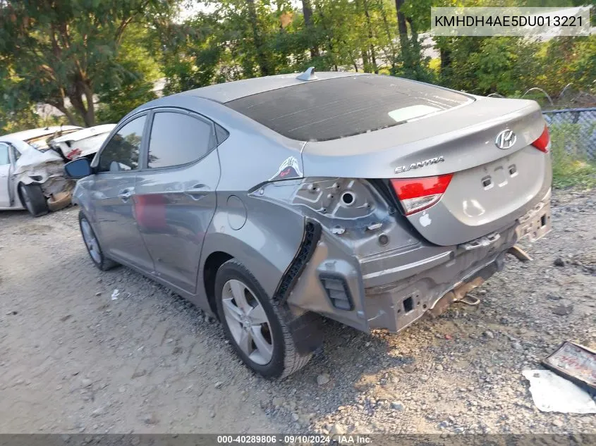 KMHDH4AE5DU013221 2013 Hyundai Elantra Gls/Limited