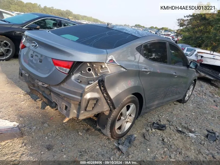 KMHDH4AE5DU013221 2013 Hyundai Elantra Gls/Limited