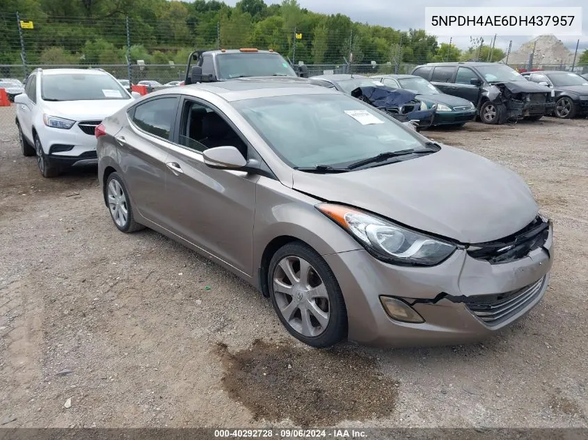 2013 Hyundai Elantra Limited VIN: 5NPDH4AE6DH437957 Lot: 40292728