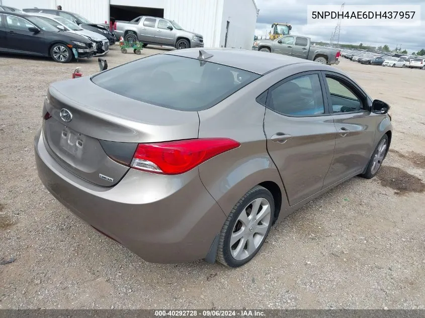 5NPDH4AE6DH437957 2013 Hyundai Elantra Limited