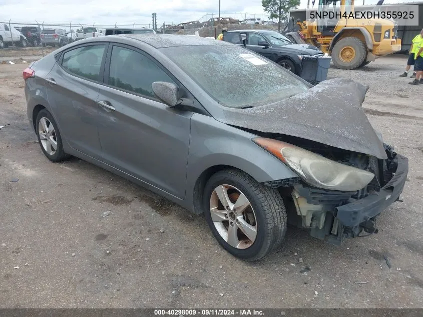 5NPDH4AEXDH355925 2013 Hyundai Elantra Gls