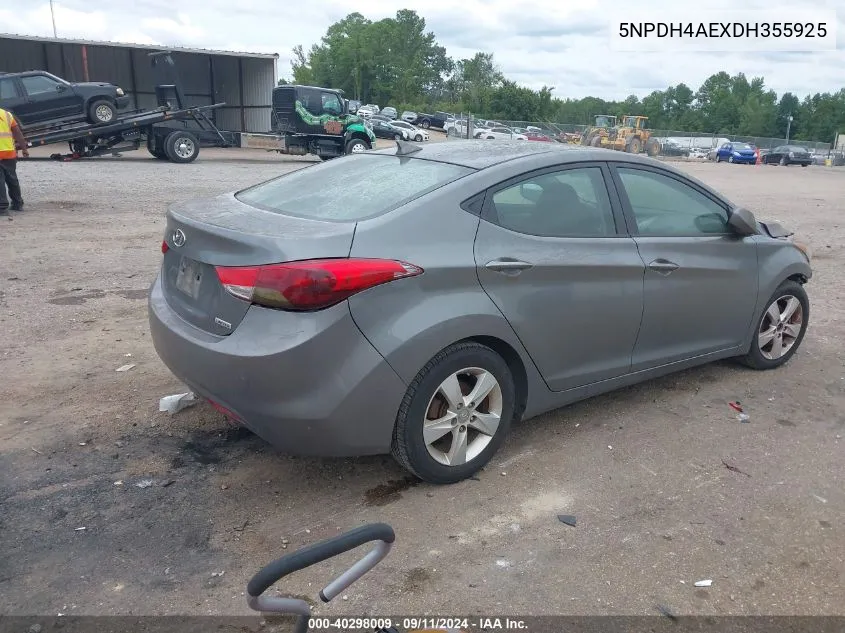 5NPDH4AEXDH355925 2013 Hyundai Elantra Gls