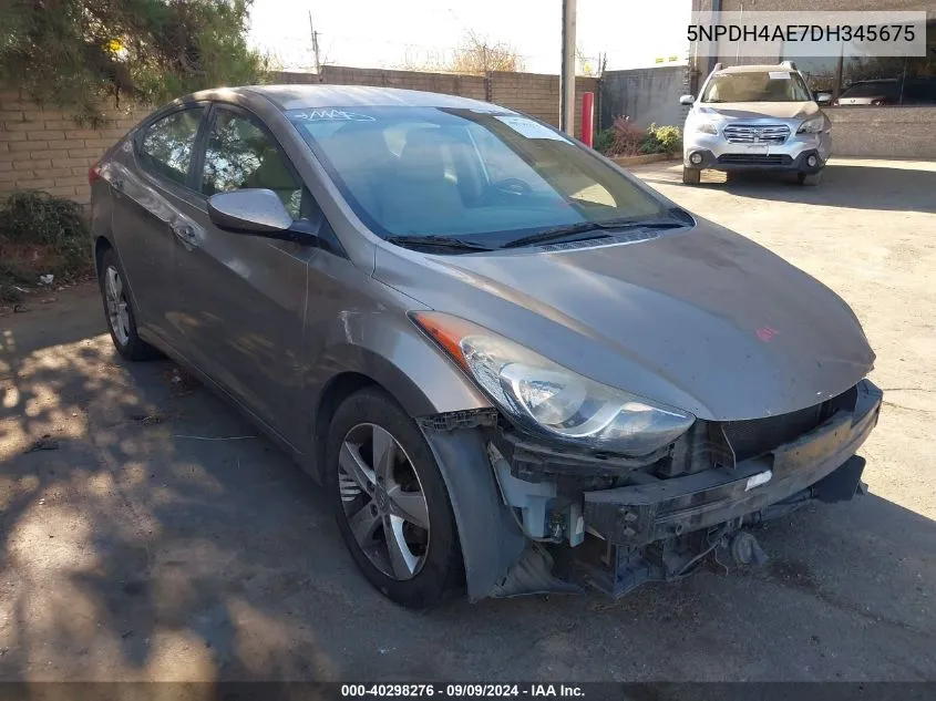 2013 Hyundai Elantra Gls VIN: 5NPDH4AE7DH345675 Lot: 40298276