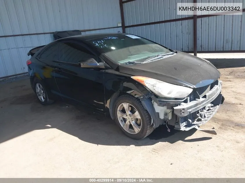 KMHDH6AE6DU003342 2013 Hyundai Elantra Coupe Gs/Se