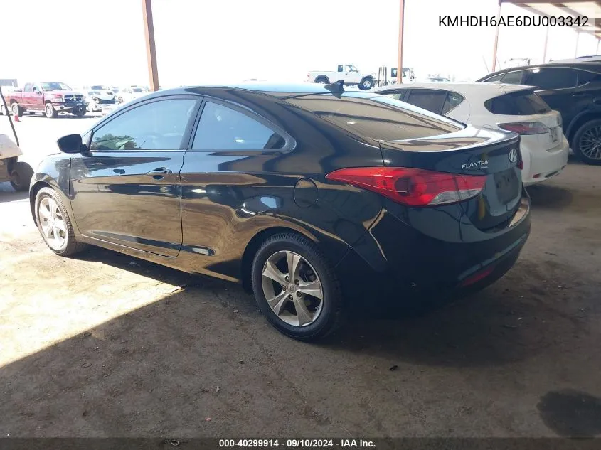 2013 Hyundai Elantra Coupe Gs/Se VIN: KMHDH6AE6DU003342 Lot: 40299914