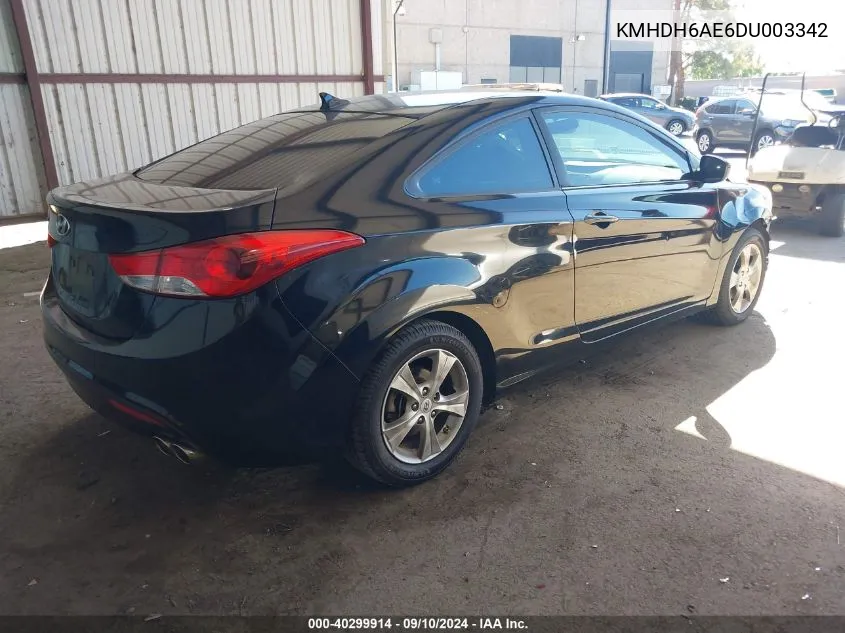 KMHDH6AE6DU003342 2013 Hyundai Elantra Coupe Gs/Se