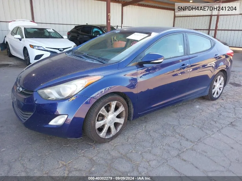 5NPDH4AE7DH241204 2013 Hyundai Elantra Limited