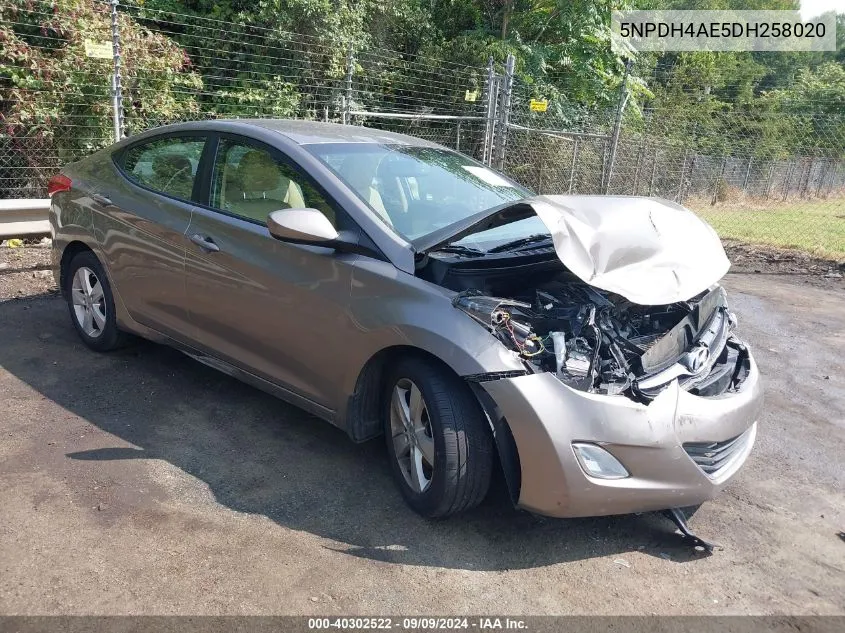 5NPDH4AE5DH258020 2013 Hyundai Elantra Gls