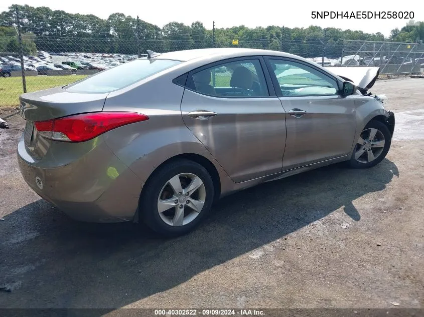 5NPDH4AE5DH258020 2013 Hyundai Elantra Gls