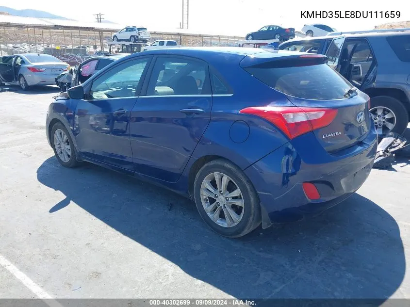 2013 Hyundai Elantra Gt VIN: KMHD35LE8DU111659 Lot: 40302699