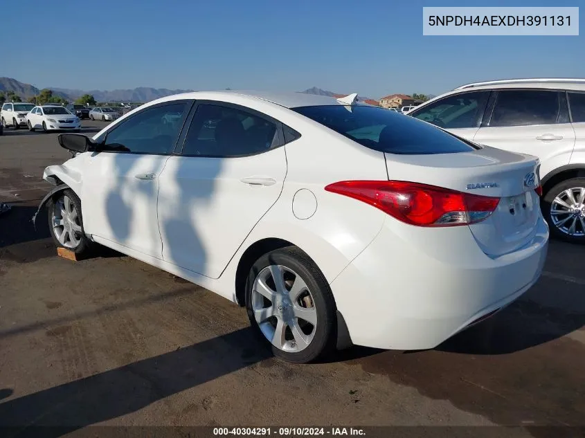 5NPDH4AEXDH391131 2013 Hyundai Elantra Limited