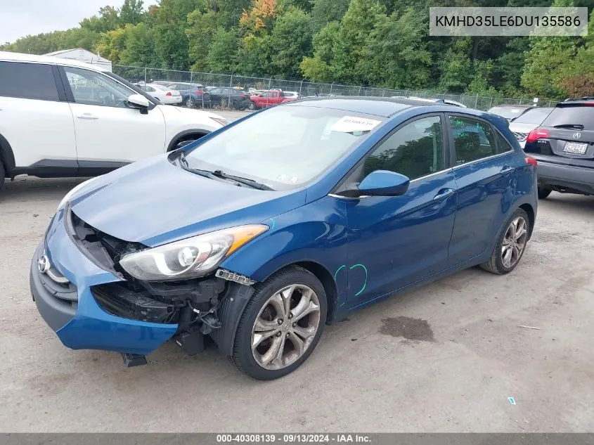 2013 Hyundai Elantra Gt VIN: KMHD35LE6DU135586 Lot: 40308139