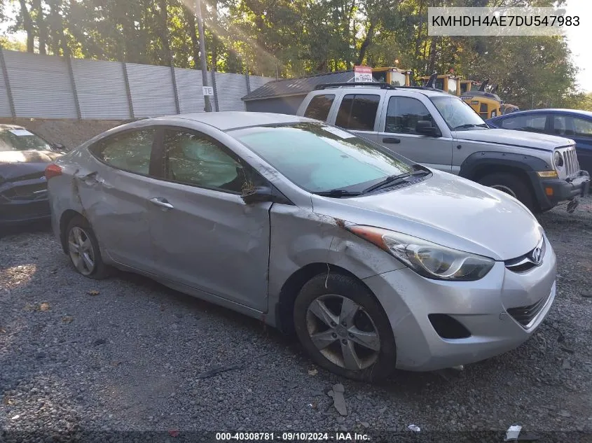 KMHDH4AE7DU547983 2013 Hyundai Elantra Gls/Limited