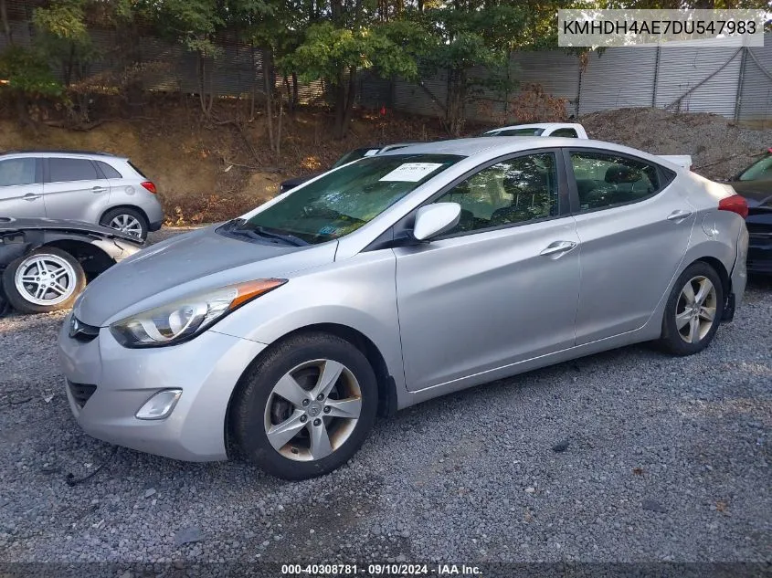 2013 Hyundai Elantra Gls/Limited VIN: KMHDH4AE7DU547983 Lot: 40308781