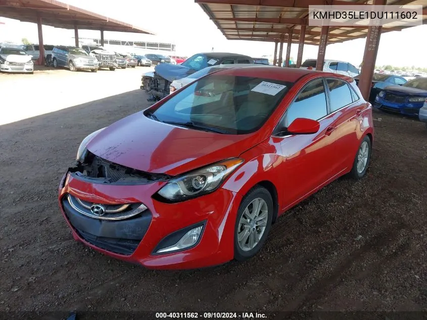 2013 Hyundai Elantra Gt VIN: KMHD35LE1DU111602 Lot: 40311562