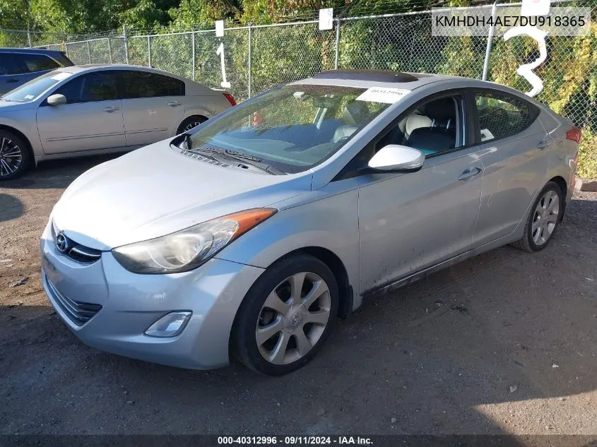 2013 Hyundai Elantra Gls/Limited VIN: KMHDH4AE7DU918365 Lot: 40312996