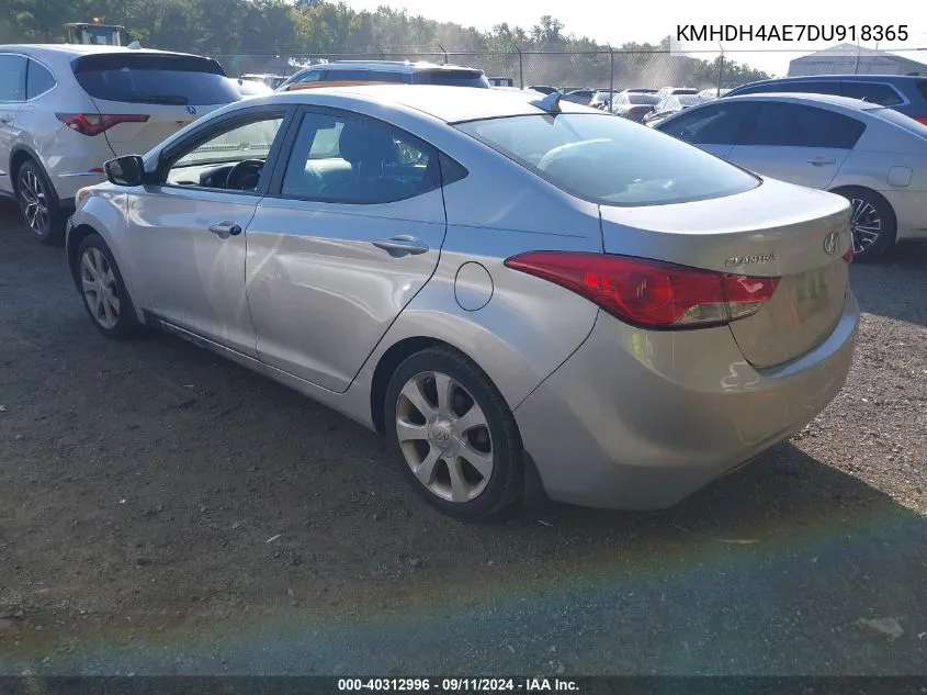 2013 Hyundai Elantra Gls/Limited VIN: KMHDH4AE7DU918365 Lot: 40312996