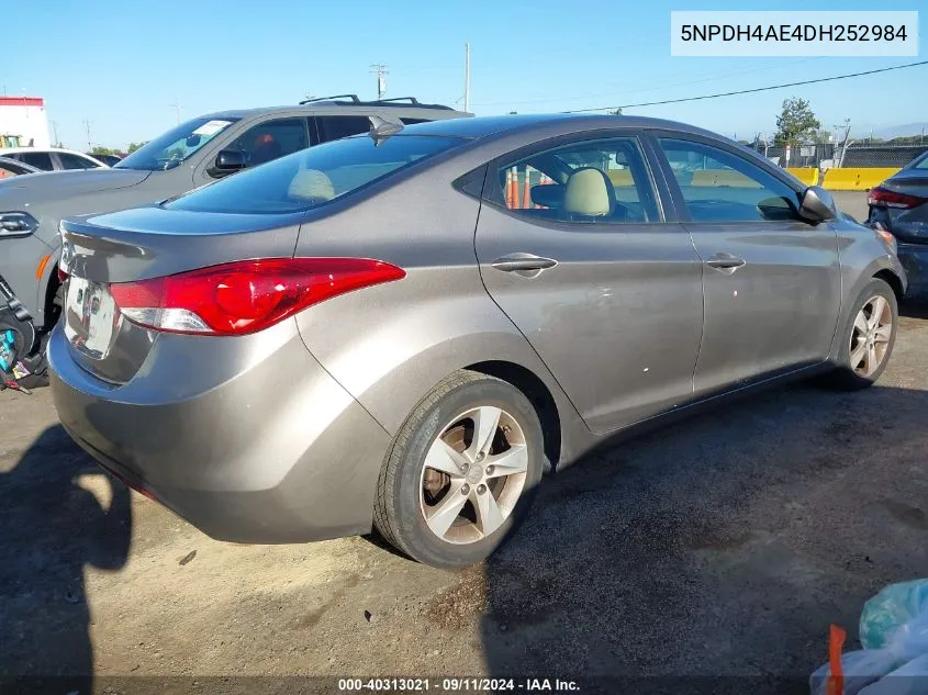 5NPDH4AE4DH252984 2013 Hyundai Elantra Gls