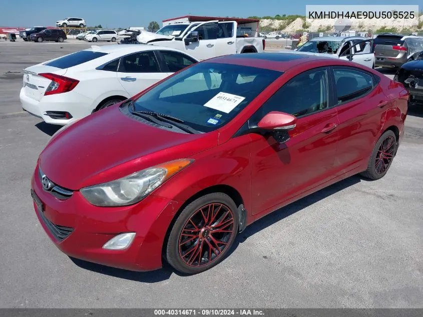 2013 Hyundai Elantra Limited VIN: KMHDH4AE9DU505525 Lot: 40314671