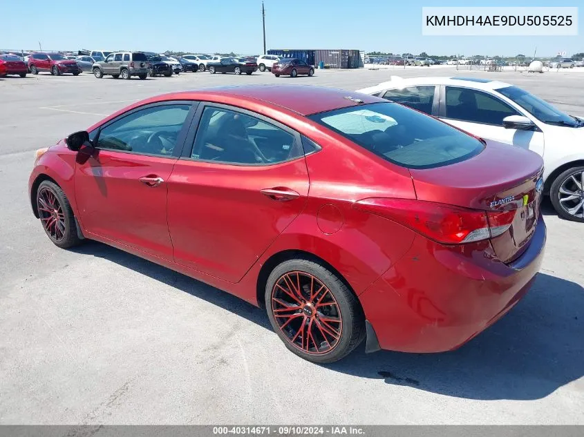 2013 Hyundai Elantra Limited VIN: KMHDH4AE9DU505525 Lot: 40314671