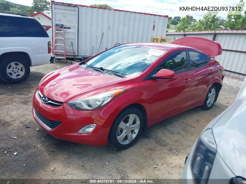 KMHDH4AE2DU937812 2013 Hyundai Elantra Gls