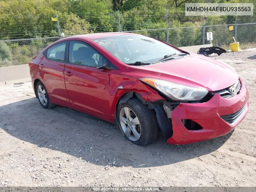 2013 Hyundai Elantra Gls VIN: KMHDH4AE8DU935563 Lot: 40317118