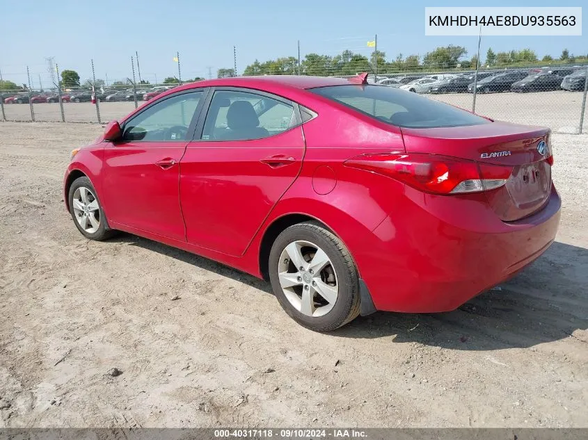 KMHDH4AE8DU935563 2013 Hyundai Elantra Gls