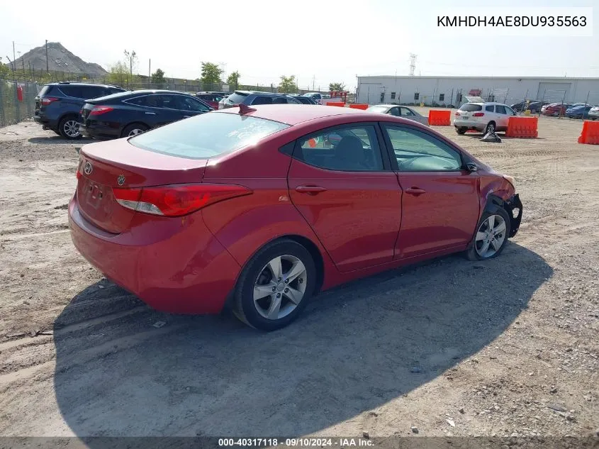 KMHDH4AE8DU935563 2013 Hyundai Elantra Gls