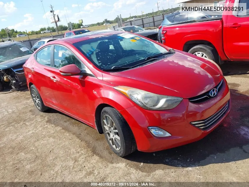 2013 Hyundai Elantra Limited VIN: KMHDH4AE5DU938291 Lot: 40319372